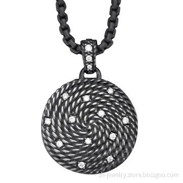 Inlay Gemstone Pendant Jewelry, Different Style/Material Can be Made for Client, 925 Sterling Silver